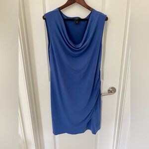 Ann Taylor Sleeveless Blue Knit Faux Wrap Dress Sz XL: matching shell in closet